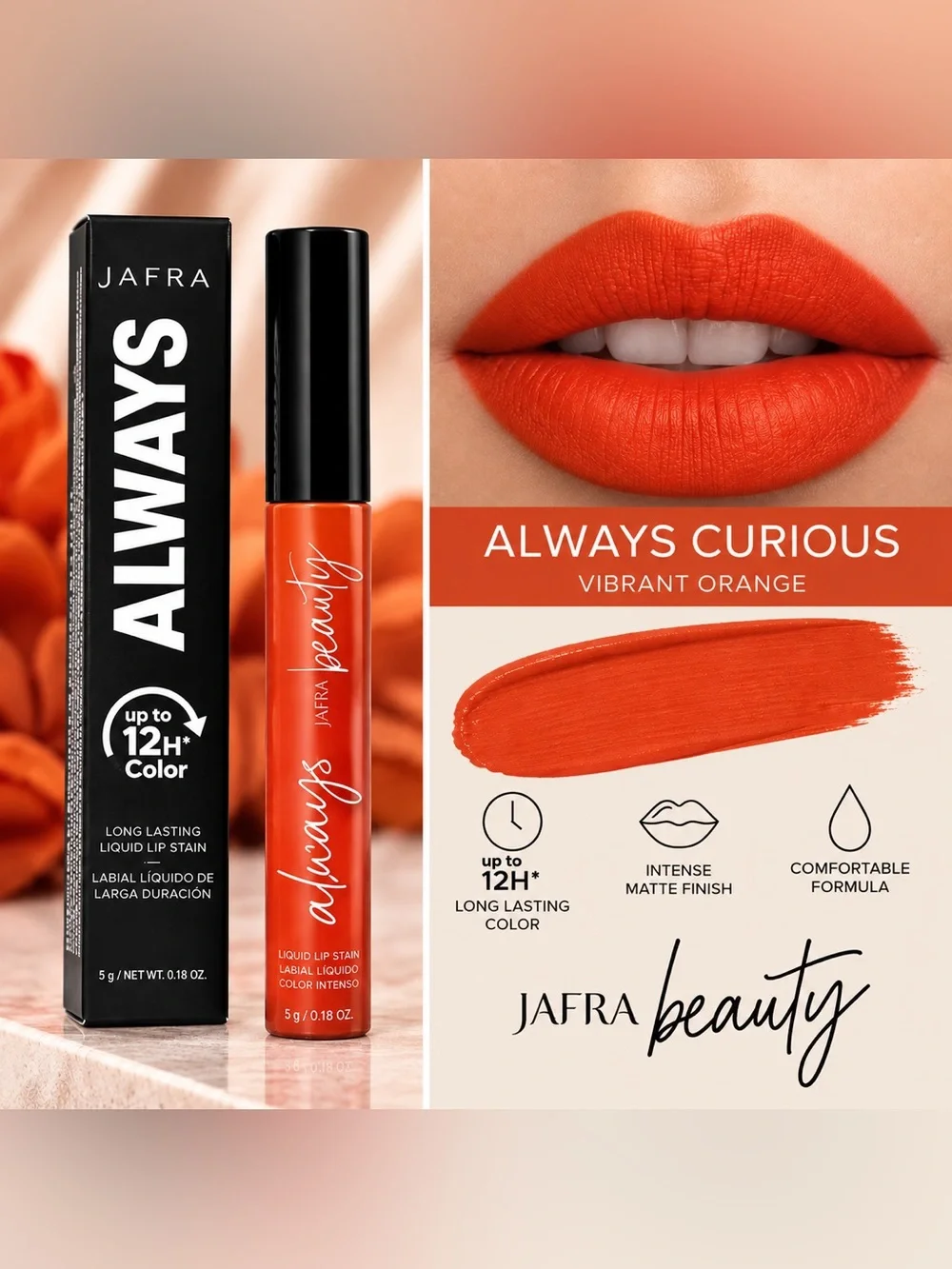 JAFRA Always Liquid Lip Stain Always curious Red Lip Color